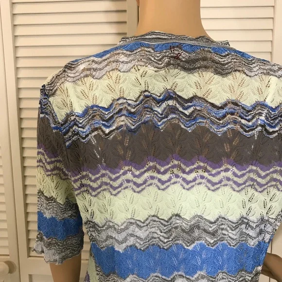Missoni Chevron Multicolor Cardigan Size 10
